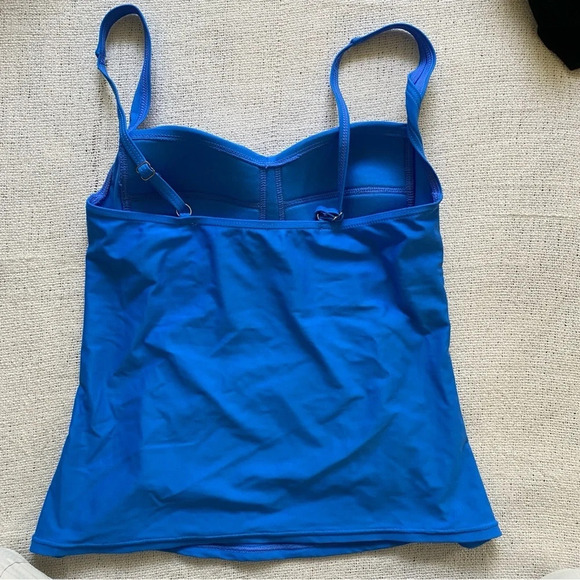 La Vie  En Rose Aqua Blue Tankini Two Piece Swimsuit Size S - Picture 8 of 9
